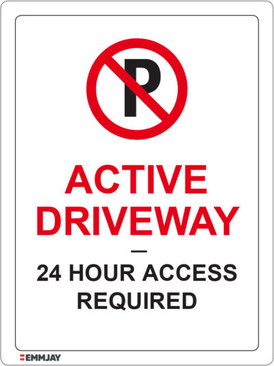 EGL 1153 Active Driveway – 24 Hour Access Required Sign