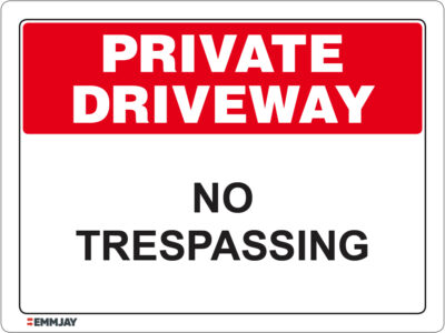 EGL 1156 Private Driveway – No Trespassing Sign