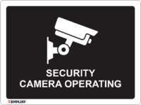 EGL 1165 – Security Camera Operating Black Sign