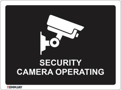 EGL 1165 – Security Camera Operating Black Sign