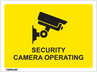 EGL 1166 – Security Camera Operating Yellow Sign