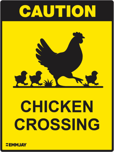 EGL 1168 Caution – Chicken Crossing Sign