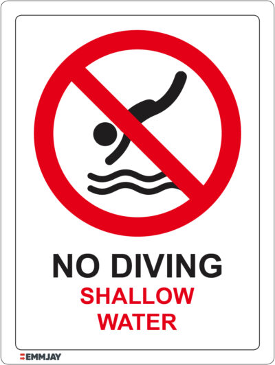 EGL 1175 No Diving – Shallow Water Sign