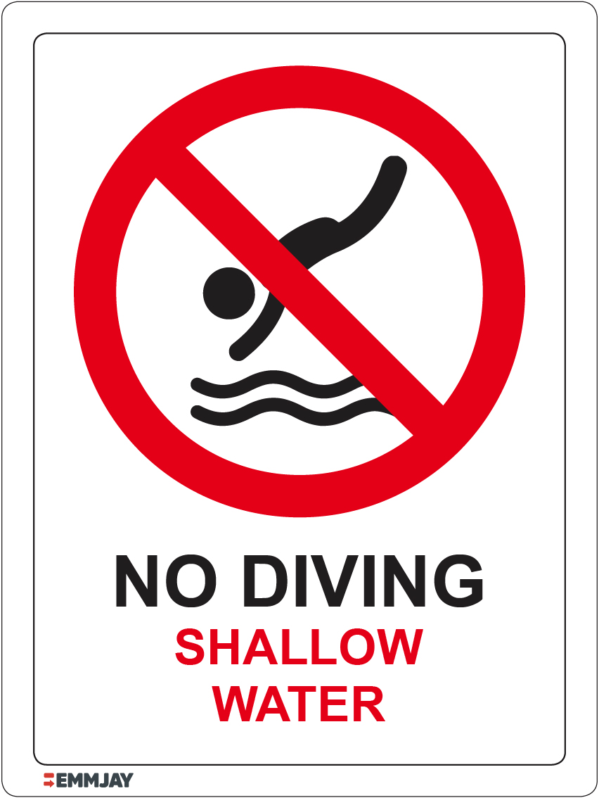 No Diving Shallow Water Sign Sticker | Zazzle