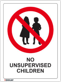 EGL 1178 – No Unsupervised Children Sign