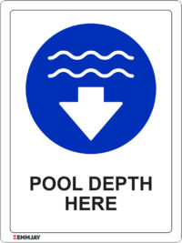 EGL 1182 – Pool Depth Here Sign