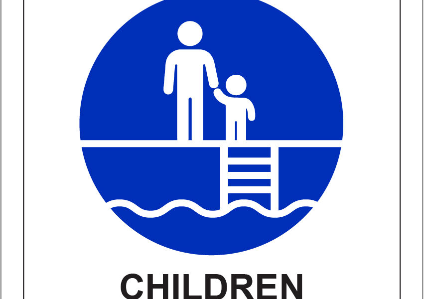 Pool Children must have adult supervision sign
