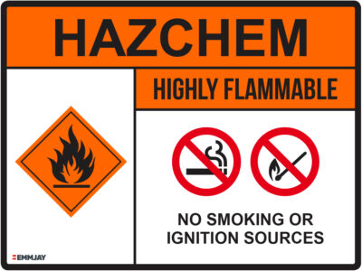 EGL 1201 HAZCHEM – Highly Flammable Sign