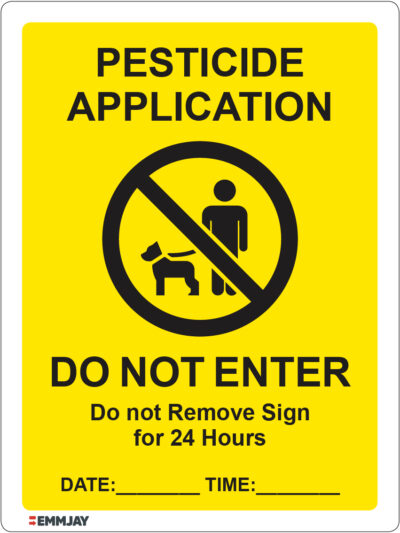 EGL 1207 Pesticide Application – Do not Enter Sign