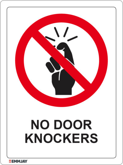 EGL 1219 – No Door Knockers Sign