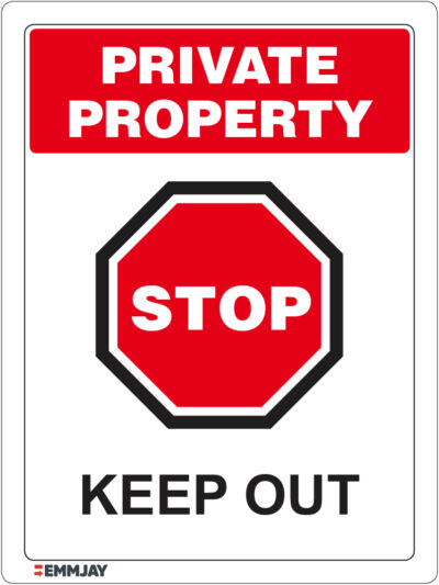 EGL 1226 Private Property – Stop Keep Out Sign