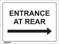 EGL 1229 Information – Entrance at Rear Right Arrow Sign