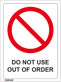 EGL 1243 – Do not Use Out of Order Sign