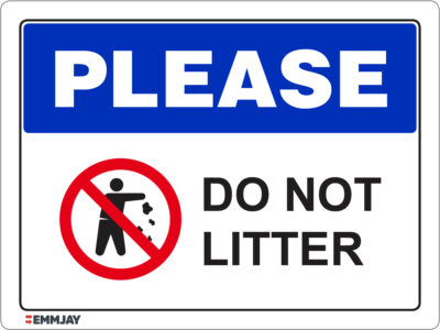 EGL 1248 Please – Do Not Litter Sign