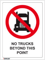 EGL 1260 – No Trucks Beyond this Point Sign
