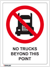 EGL 1260 – No Trucks Beyond this Point Sign