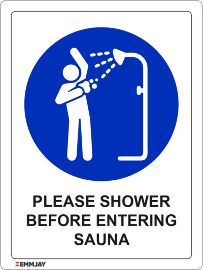 EGL 1264 – Please Shower Before Entering Sauna Sign