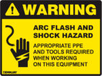 EGL 1271 Warning – ARC flash and Shock Hazard Sign