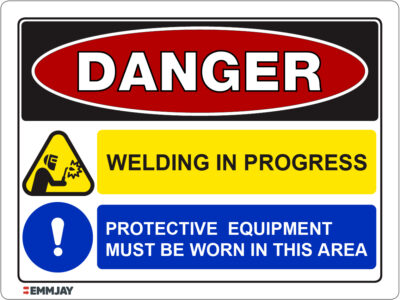 EGL 1278 Danger – Welding In Progress, Protective Equipment Sign