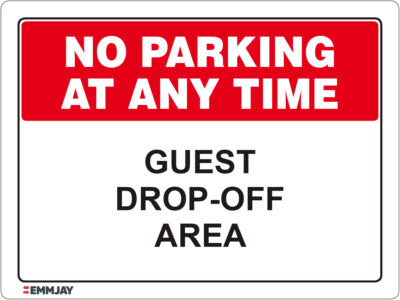 EGL 1282 No Parking At Any Time – Guest Drop-off Area Sign