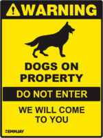 EGL 1285 Warning – Dogs on Property Do not Enter Sign