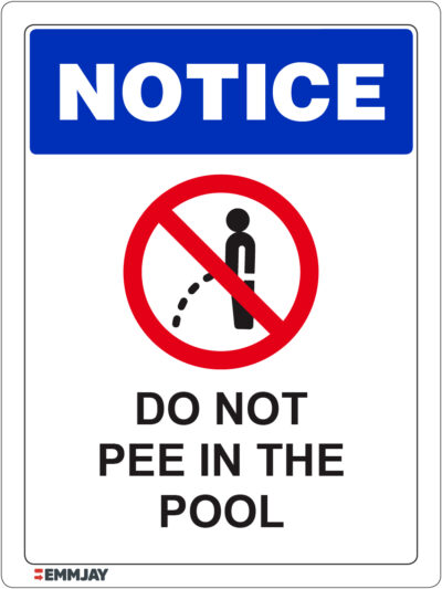 EGL 1286 Do not Pee in the Pool Sign