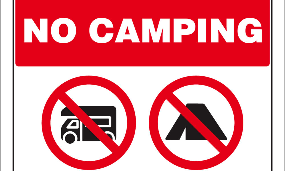 Workpalce Safety Signs - Emmjay - No Camping Sign