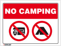 EGL 1290 – No Camping Sign