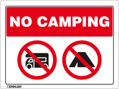 EGL 1290 – No Camping Sign