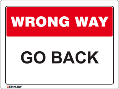 EGL 1291 Wrong Way – Go Back Sign