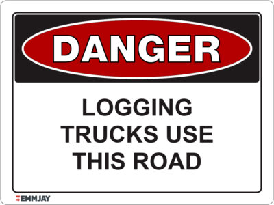 EGL 1297 Danger – Logging Trucks Use This Road Sign