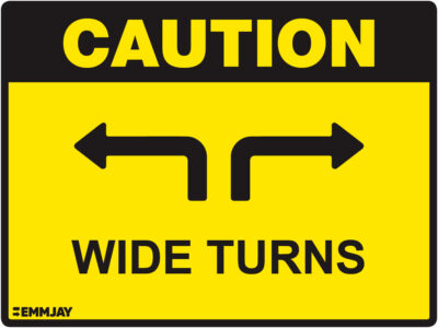 EGL 1317 Caution – Wide Turns Sign