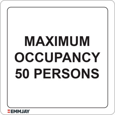 EGL 1321 – Maximum Occupancy 50 Persons Sign