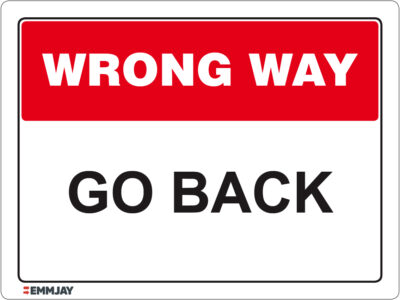 EGL 1324 Wrong Way – Go Back Sign