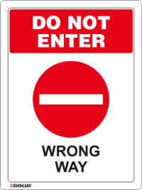 EGL 1325 Do Not Enter – Wrong Way Sign