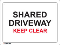 EGL 1328 – Shared Driveway Keep Clear Sign