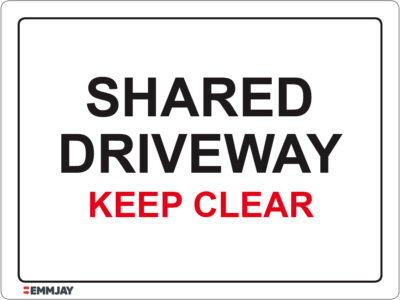 EGL 1328 – Shared Driveway Keep Clear Sign