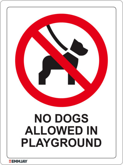 EGL 1335 – No Dogs Allowed In Playground Sign