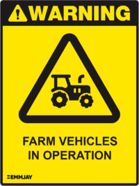 EGL 1336 Warning – Farm Vehicles in Operation Sign