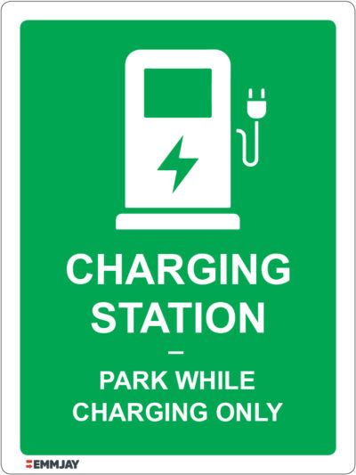 EGL 1348 Charging Station – Park While Charging Only Sign