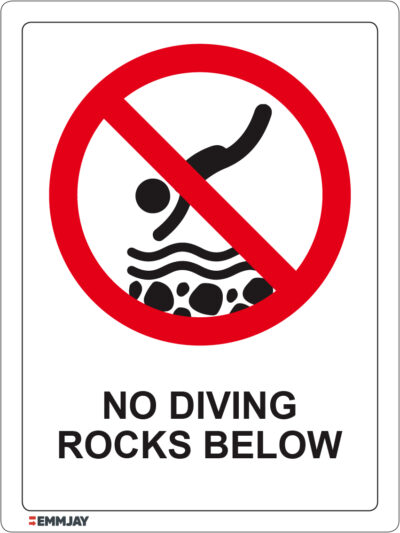 EGL 1361 – No Diving Rocks Below Sign