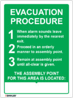 EGL 1370 – Evacuation Procedure Sign