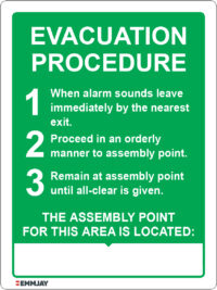 EGL 1370 – Evacuation Procedure Sign