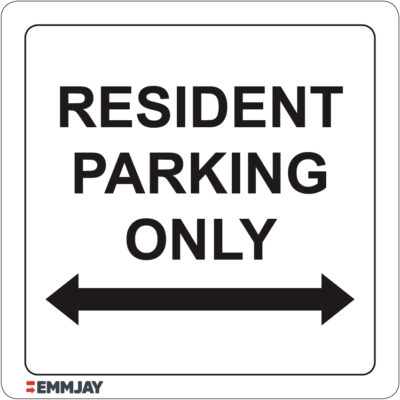 EGL 1371 – Resident Parking Only Arrow Sign