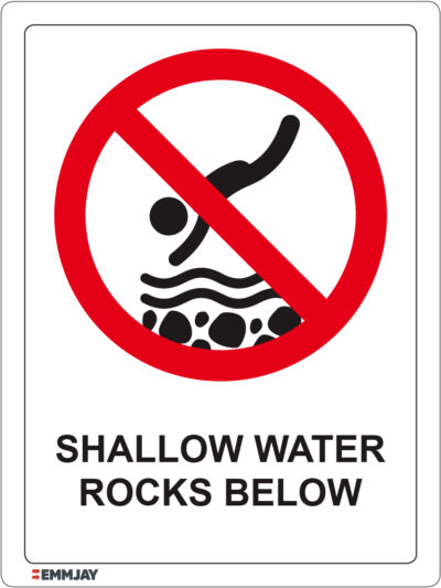 EGL 1383 – Shallow Water Rocks Below Sign