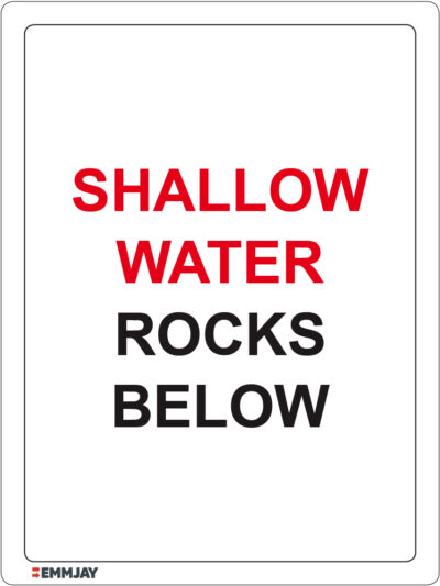 EGL 1384 – Shallow Water Rocks Below Sign