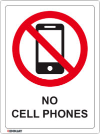 EGL 1400 – No Cell Phones Sign