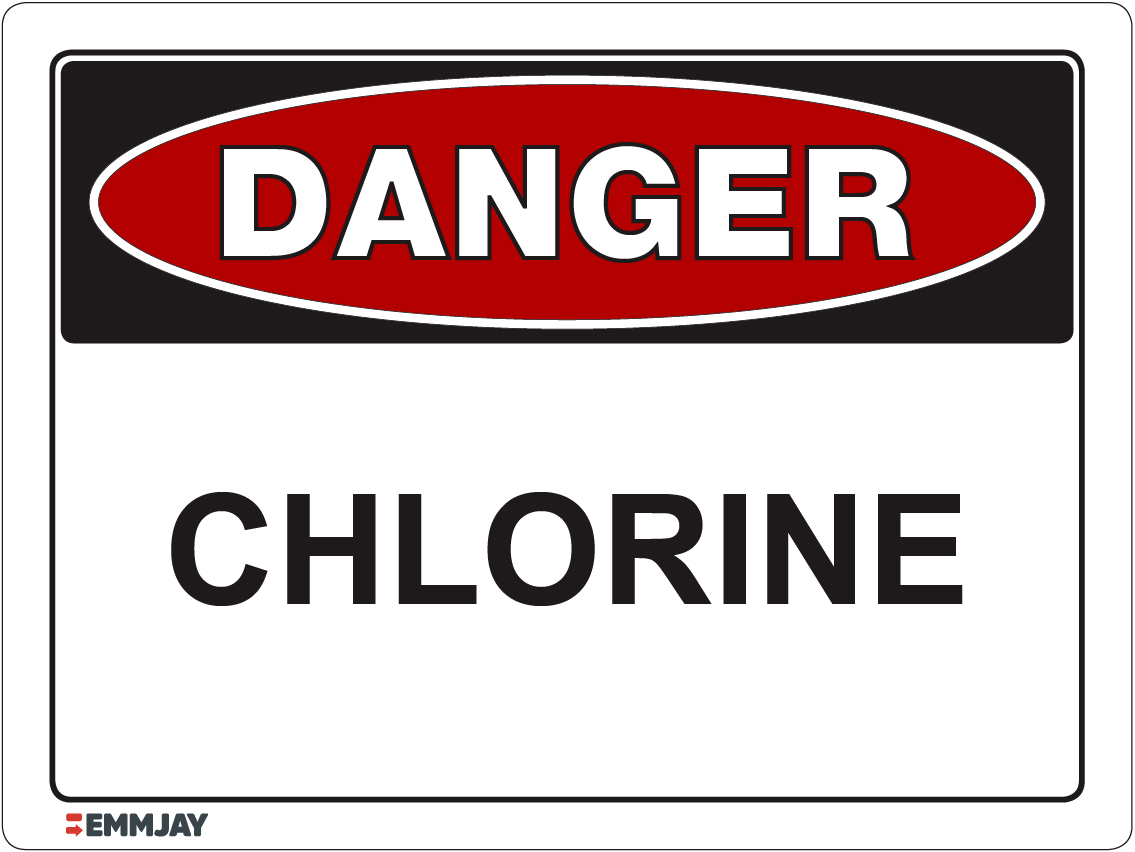 Workpalce Safety Signs - Emmjay - Danger Chlorine Sign