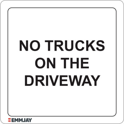 EGL 1420 – No Trucks On The Driveway Sign