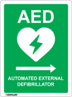 EGL 1425 AED – Automated External Defibrillator – Right Arrow Sign